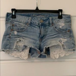 American Eagle Distressed denim shorts